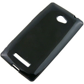 Силиконов гръб ТПУ гланц за HTC Windows Phone 8x черен